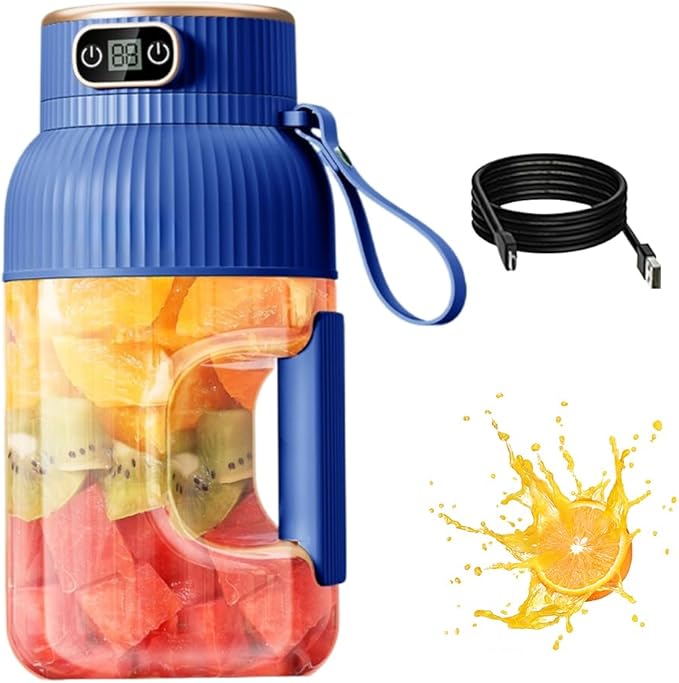 Portable Wireless Juicer Cup, 2026 New Personal Blender, Portable Juice Blenders for Outdoor Use, Fruit Juicer Cup for Office Workers, Rechargeable Mini Blender for Travel(Green)(Blue)(White)
