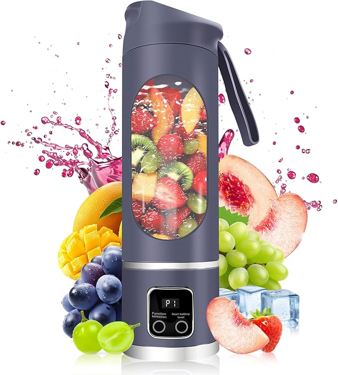 Portable Blender Personal Electric USB | 500ml Portable Juicer for Shakes and Smoothies | Small Blender for Mixing (Purple)(Green)(White)