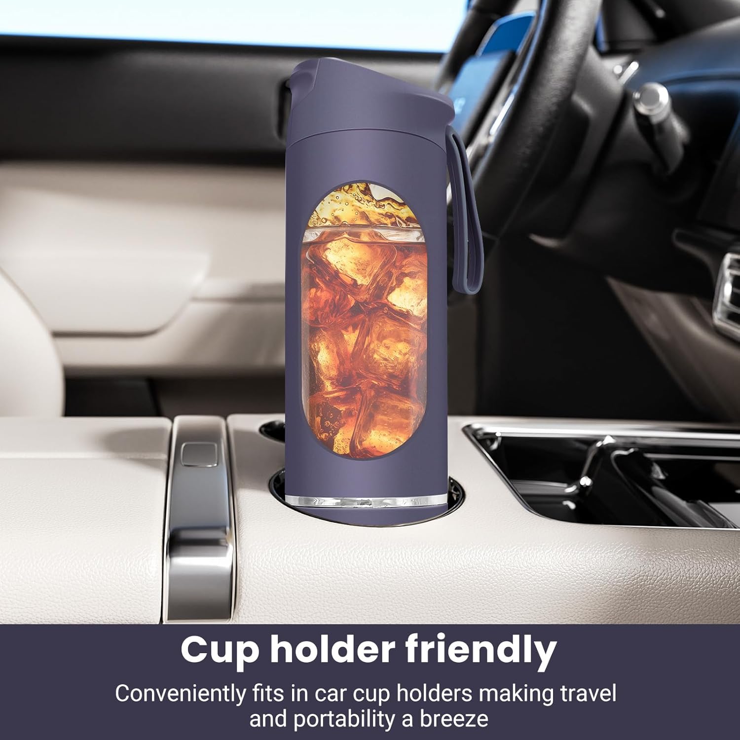 Portable Blender Personal Electric USB | 500ml Portable Juicer for Shakes and Smoothies | Small Blender for Mixing (Purple)(Green)(White)