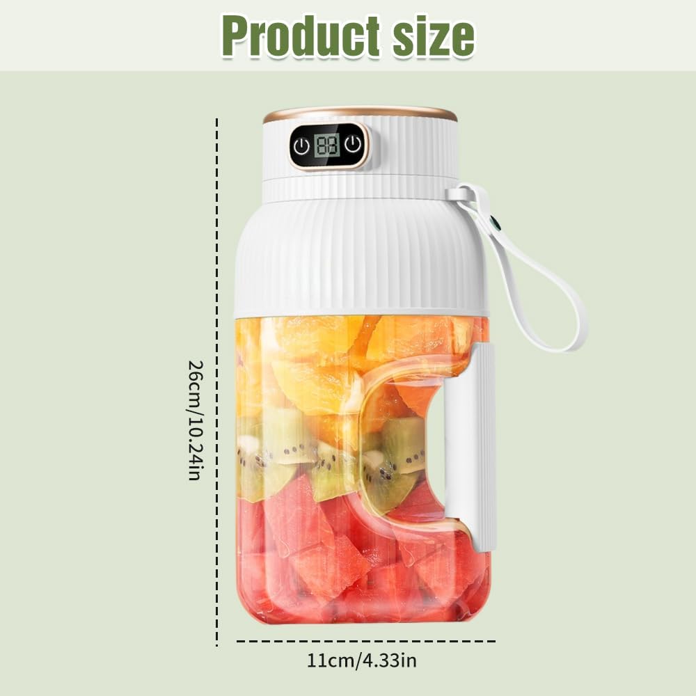 Portable Wireless Juicer Cup, 2026 New Personal Blender, Portable Juice Blenders for Outdoor Use, Fruit Juicer Cup for Office Workers, Rechargeable Mini Blender for Travel(Green)(Blue)(White)